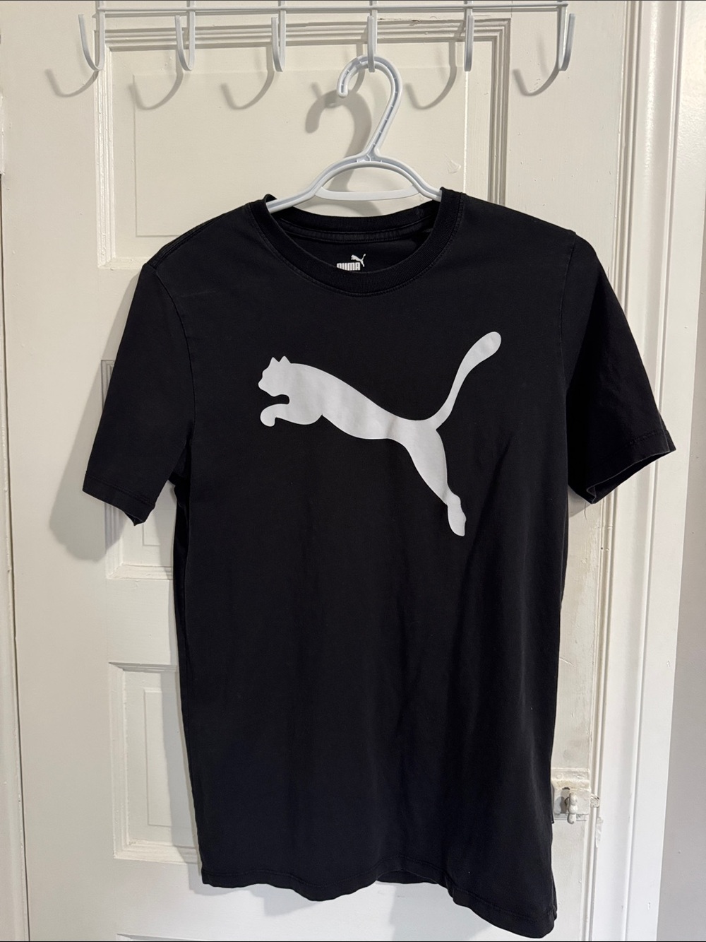 Puma Big Cat Logo T-Shirt Black & White Small